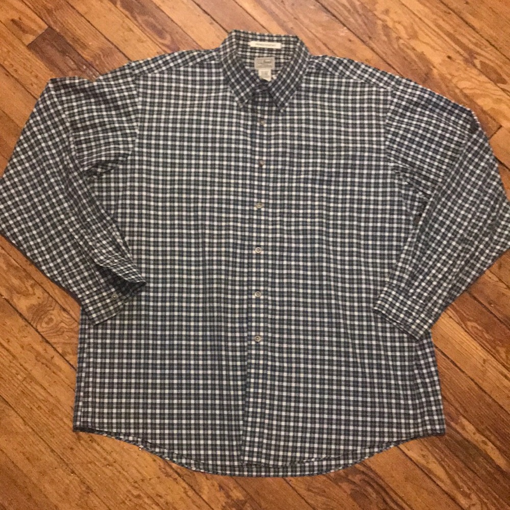 LL Bean XL Reg Mens Plaid Button Down Shirt